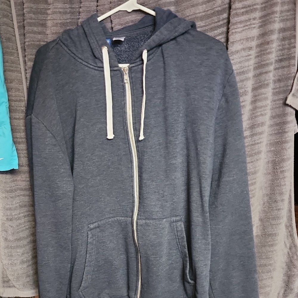 H&M Gray Zip Up Sweater with Hood